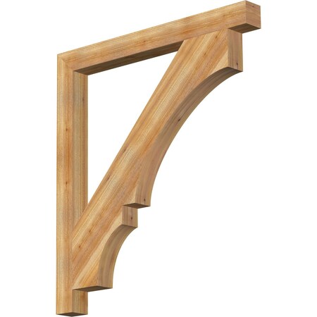 Ekena Millwork Balboa Block Rough Sawn Bracket, Western Red Cedar, 4"W x 44"D x 48"H BKT04X44X48BOA05RWR